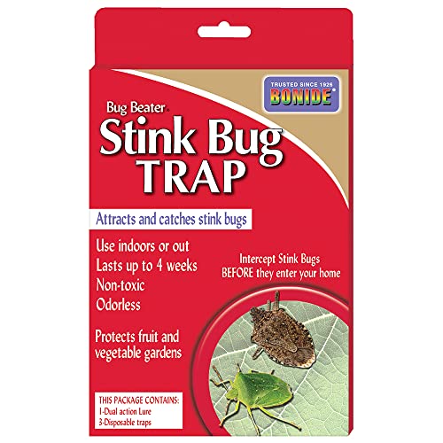Bonide Bug Beater Stink Bug Trap, Attracts and Catches Stink Bugs Indoors and Outdoors, Long Lasting and Odorless Protection