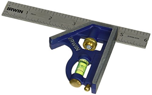IRWIN Tools Combination Square, Metal-Body, 6-Inch (1794468), Blue