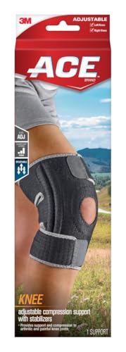 ACE Brand Adjustable Knee Brace with Side Stabilizers Provides Support &amp; Compression to Arthritic and Painful Knee J