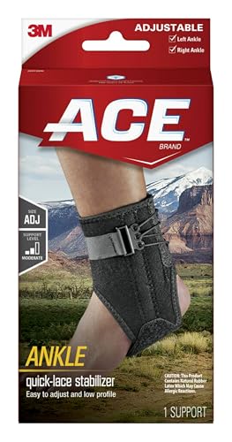 ACE Ankle Brace with Side Stabilizers, Adjustable, Black, 1/PackDonJoy Stabilizing Speed Pro Ankle Support BraceDonJoy