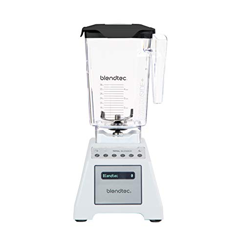 Blendtec Total Classic Original Blender-WildSide+ Jar (90 oz) Professional-Grade Power-6 Pre-programmed Cycles-10-speeds, White (TB-611-25)