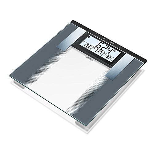 (-36%) Sanitas SBG 21 Diagnosewaage, zur Messung von Gewicht, Körperfett-, Körperwasser- und Muskelanteil, Knochenmasse, Kalorienbedarf