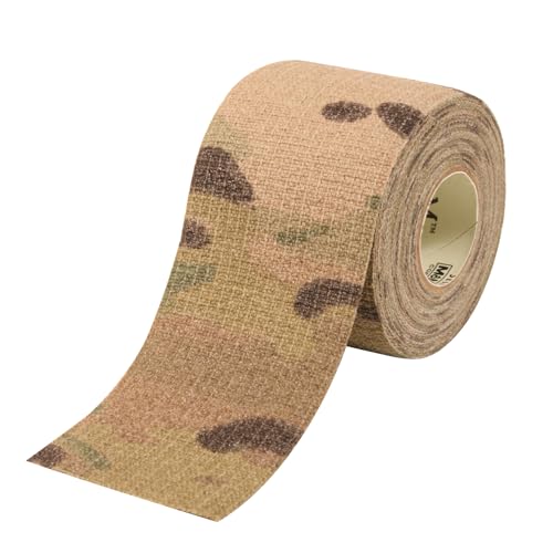 GEAR AID Camo Form Self-Cling and Reusable Fabric Camouflage Wrap, Adds Grip and Shield Hands from Hot or Cold Surfaces to Protect You and Your Equipment, Multicam, 2” x 144” Roll, 1 Pack