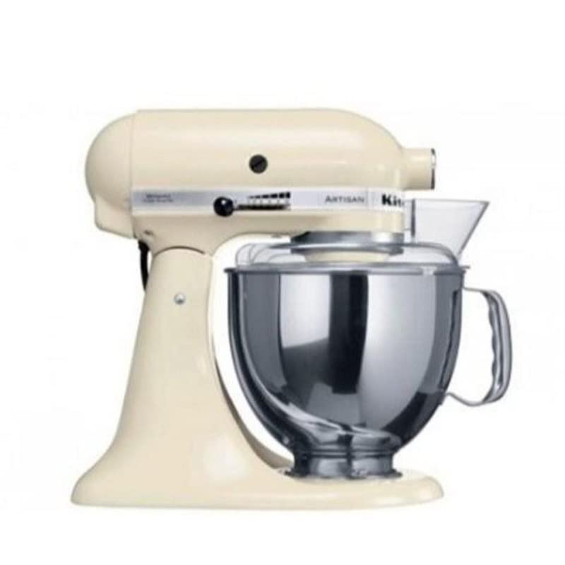 KitchenAid Almond Cream Artisan Stand Mixer Tilt Head with 3 Accessories -...