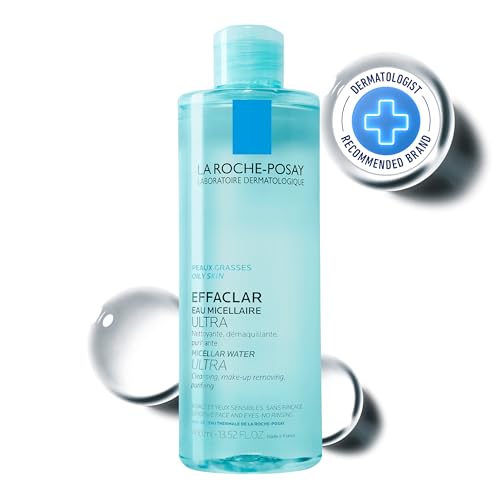 La Roche-Posay Effaclar Micellar Cleansing Water Toner for Oily Skin, Oil Free Makeup Remover, Safe for Sensitive Skin with Thermal Spring Water