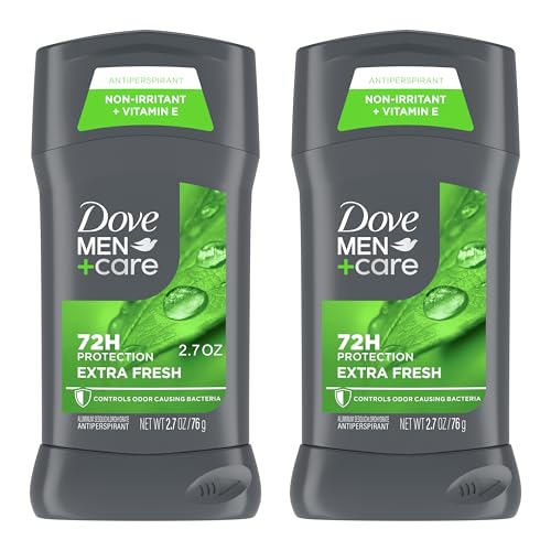 Dove Men+Care Extra Fresh Men's Antiperspirant Deodorant Stick Extra Fresh Twin pack With 72-hour sweat & odor protection with 1/4 Moisturizing Cream & Long-lasting Citrus Scent 2.7 oz