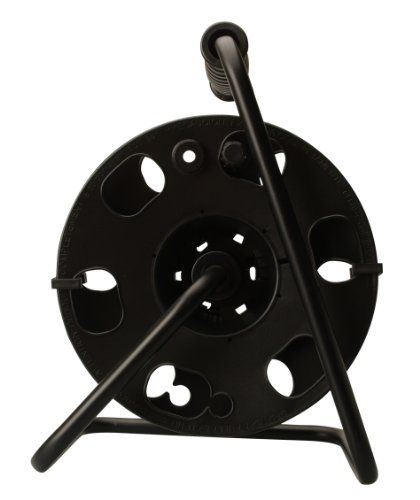 Woods Heavy Duty Metal Extension Cord Reel Stand, Holds up to 100 Ft 14/3 Cords, Black, 22849
