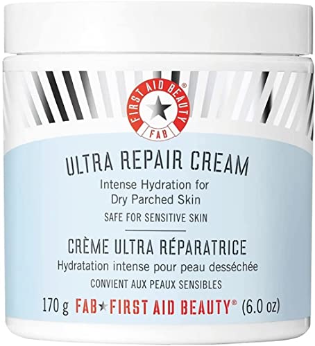 First Aid Beauty - Ultra Repair Cream, Intense Hydration Whipped Colloidal Oatmeal, Clinically Proven to Strengthen Skin Barrier in 7 Days & Helps Relieve Eczema, Luxury Face & Body Moisturizer, 6 oz