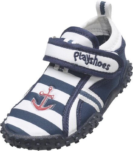 (-29%) Playshoes Unisex Kinder Aquaschuhe Aqua-Schuhe Maritim, Marine Weiß Maritim, 20/21 EU