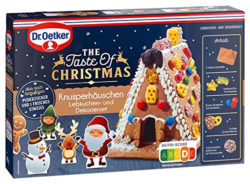 (-21%) Dr. Oetker Knusper-Häuschen, Lebkuchenhaus und Dekorierset zum Basteln und Verzieren für die Weihnachtszeit- 1 x 403 g