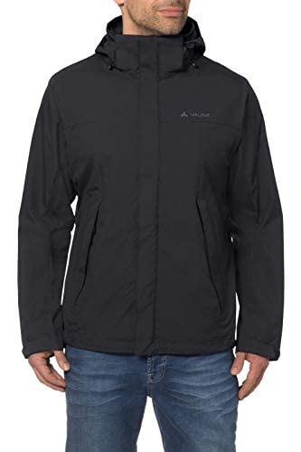 (-29%) VAUDE Escape Light Regenjacke Herren wasserdicht – Leichte 2-Lagen Jacke mit verstaubarer Kapuze, winddicht und atmungsaktiv - black, L