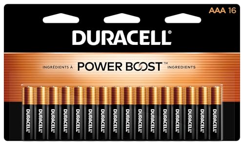 Duracell Coppertop AAA Batteries with Power Boost Ingredients, 16 Count Pack Triple A Battery with Long-lasting Power, Alkaline AAA Battery for Household and Office Devices
