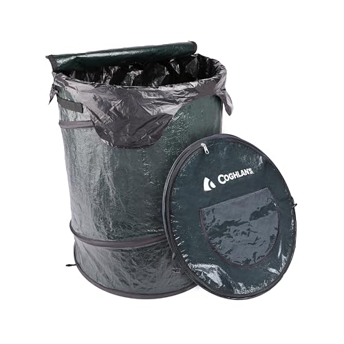 Coghlan's Pop-Up Lightweight Trash Can – Collapsible Waste Bin for Camping, RV, Outdoor Events, and Travel – Durable, Compact, and Easy to Store – 29.5 Gallon