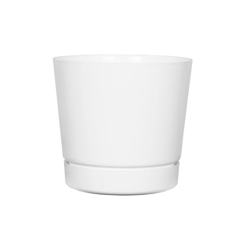 Root & Vessel Majestic Full Depth Cylinder Pot, Glossy White, 14-Inch (10142)