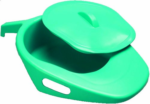 NRS Healthcare Fracture Pan with Lid - Green