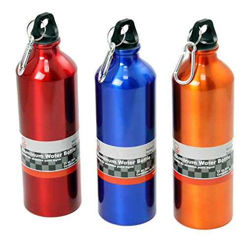 Chef Craft Select Aluminum Water Bottle, 25 Ounces, Color May Vary