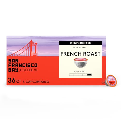 San Francisco Bay Compostable Coffee Pods - French Roast (36 Ct) K Cup Compatible including Keurig 2.0, Dark Roast