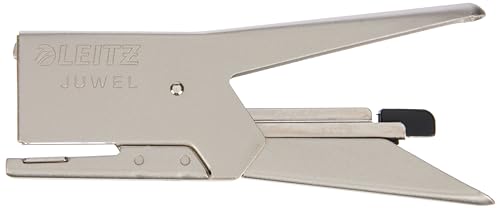 (-35%) Leitz Juwel 2000 Heftzange, Für 12 Blatt, Ergonomisches Design aus Metall, Hinterlademechanik, Für Juwel Heftklammern 4 mm, Metall, 55570082