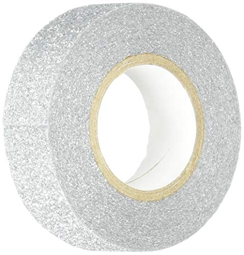 Best Creation GTS001 Glitter Tape,15mm by 5m,Silver
