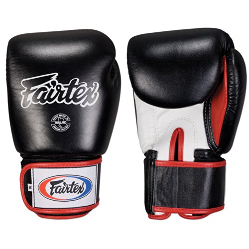 Fairtex BGV1 Muay Thai Boxing Training Sparring Gloves for Men, Women, Kids| Premium Quality, Light Weight & Shock Absorbent 16 oz Boxing Gloves -Black/White/Red