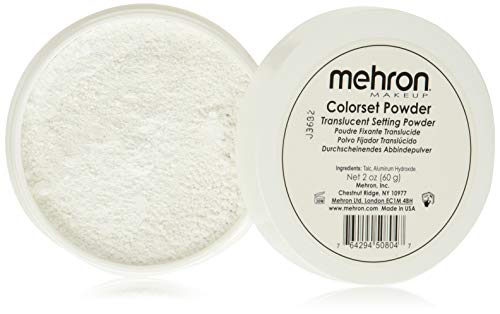 Mehron Makeup Colorset Powder | Translucent Setting Powder | Special Effects, Halloween, & Film 2 oz (60 g)