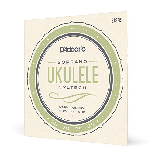 D'Addario Soprano Ukulele Strings, Nyltech, EJ88S, 4-String Set, Pack of 1