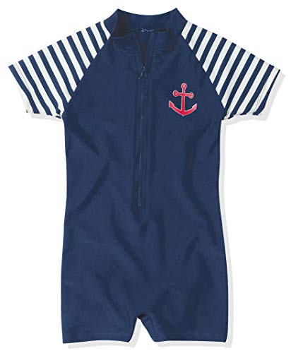 🔥 SELTEN SO GÜNSTIG (-68%) Playshoes UV-Schutz Einteiler Unisex Kinder Badeanzug Schwimmanzug Badebekleidung, Maritim, 86/92