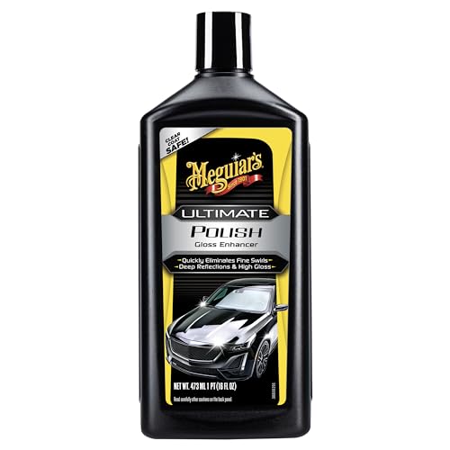 (-28%) Meguiar's Hochglanzpolitur, Ultimate Polish - Autopolitur & Autoreinigung - Kratzer Entferner Auto- einfache Handanwendung und Poliermaschine - feines Polierkorn 473ml - G19216EU