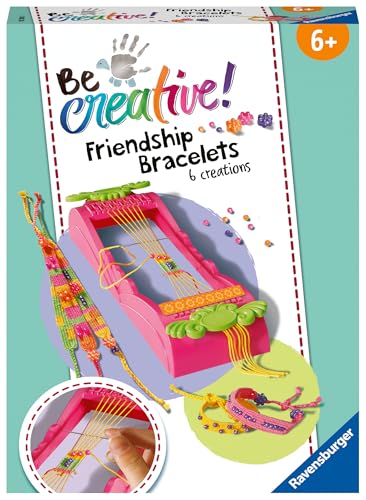 (-42%) Ravensburger BeCreative Freundschaftsbändchen - Bastelset für Kinder ab 6 Jahre - Schmuck Basteln für Mädchen und Jungen - 18280 - Geburtstagsgeschenke, Deko selber basteln