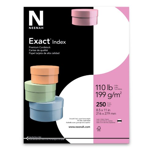 Neenah Exact 30% Recycled Extra-Heavyweight Index Card Stock, 8 1/2in. x 11in., 110 Lb, White, pk Of 250 Sheets, 40411