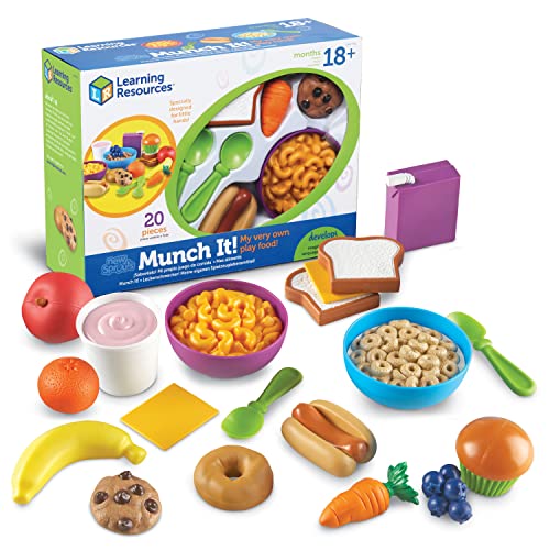 Learning Resources New Sprouts Munch It! Pretend Play Food, Develops Imaginative Play, Play Food for Toddlers, Picnic Play Food, 20 Pieces, Ages 18 Months +