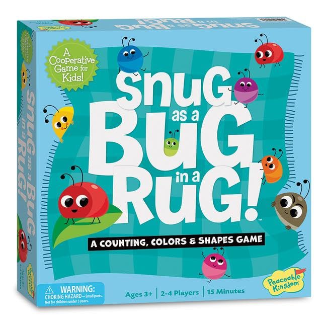 Peaceable Kingdom Snug as a Bug in a Rug Award Winning Cooperative Preschool Skills Builder Game for 2 to 4 Kids ages 3+