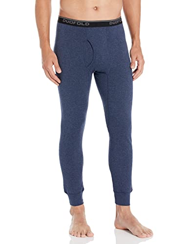 Duofold Men's Mid Weight Double Layer Thermal Pant, Blue Jean, Large