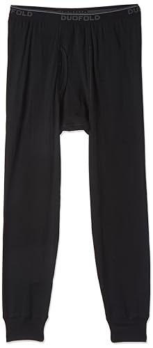 Duofold mens Wicking thermal underwear bottoms, Black, Medium US