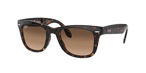 Ray Ban Rb4105 Folding Wayfarer Polarized Sunglasses Light Havana Brown Gradient I 54 Mm Pricepulse