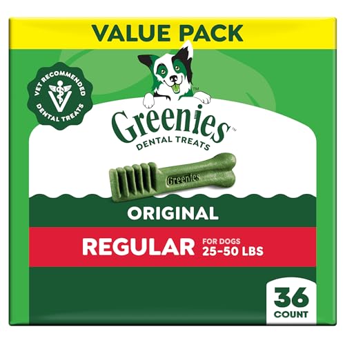 Greenies Original Regular Dental Dog Treats, 36 oz. Pack (36 Treats)