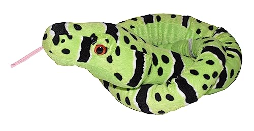 WILD REPUBLIC Snake Plush, Stuffed Animal, Plush Toy, Gifts for Kids, Green Rock Rattlesnake 54 Inches