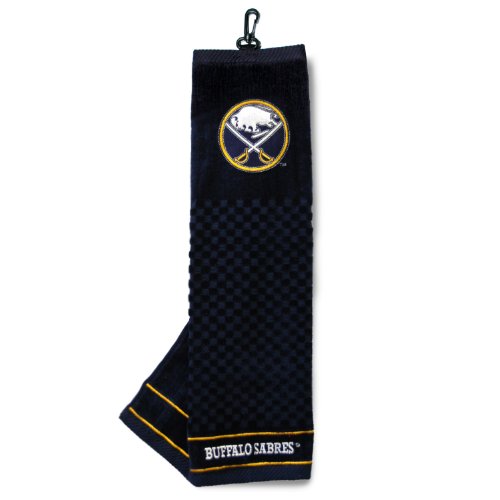 Team Golf NHL Buffalo Sabres Embroidered Golf Towel Embroidered Golf Towel, Checkered Scrubber Design, Embroidered Logo
