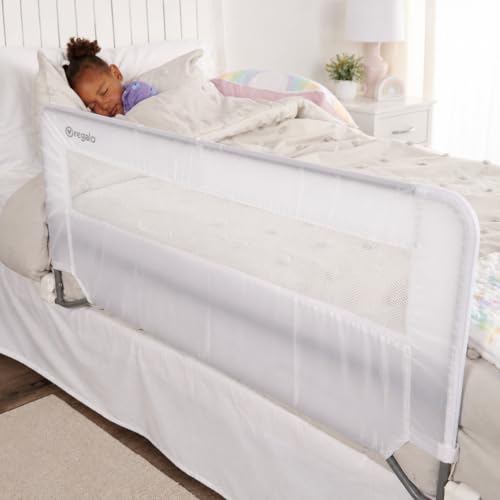 Regalo Swing Down Bed Rail Guard, with Reinforced Anchor Safety System