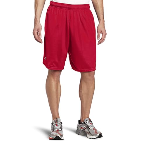 Russell Athletic Men's Mesh Pocket Short, True Red, Large