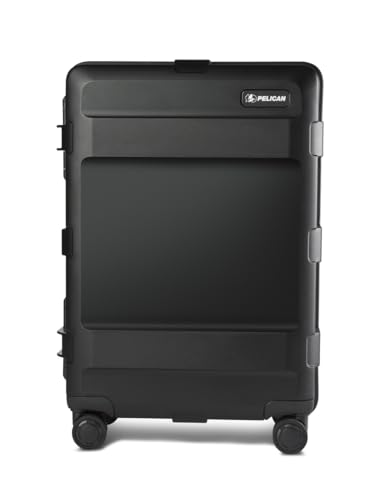 Pelican ATX Luggage Hard Case Luggage with Wheels - Waterproof Hardshell - Medium Size (25 Inch) Check-In Suitcase (Black)