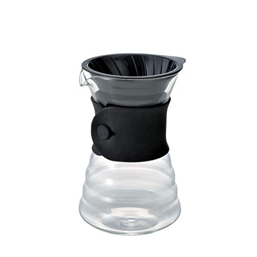 Hario V60 Drip Coffee Decanter, 700ml, BlackLHS Pour Over Coffee Dripper Stainless Steel Coffee Filter Metal Cone Filte