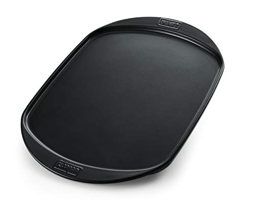 (-12%) Weber Keramik Grillplatte/Plancha - Groß (49 x 35cm), BBQ-Grillpfanne aus Keramik mit Antihaftoberfläche, ideal für Smash-Burger, Fajitas, Spargel und mehr, spülmaschinenfest - Schwarz (17509)