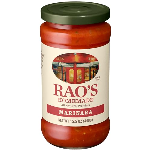 Rao's Homemade Marinara Sauce, 15.5 oz, Tomato Sauce, All Purpose, Keto Friendly Pasta Sauce, Premium Quality, Tomatoes from Italy and Olive Oil
