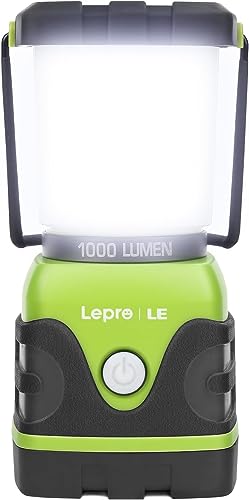 (-29%) LE Campinglampe Batteriebetrieben 1000LM, 4 Leuchtmodi, Grün, 1 Stück