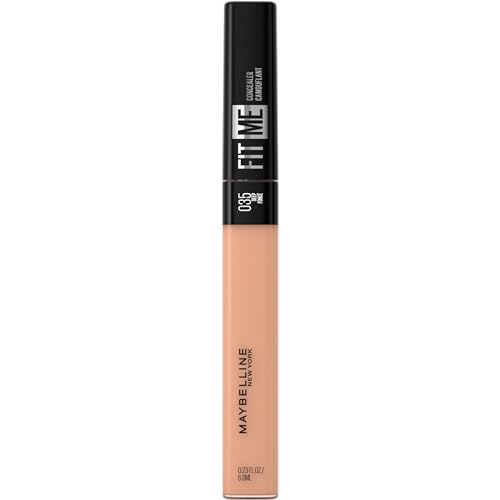 Maybelline Concealer, Fit Me! Full Coverage Concealer for Face, Oil Free, Delivers Even Complexion, Non-Comedogenic, Matte & Poreless Ultra Blendable, Shade: Deep 35, 6.8 ml