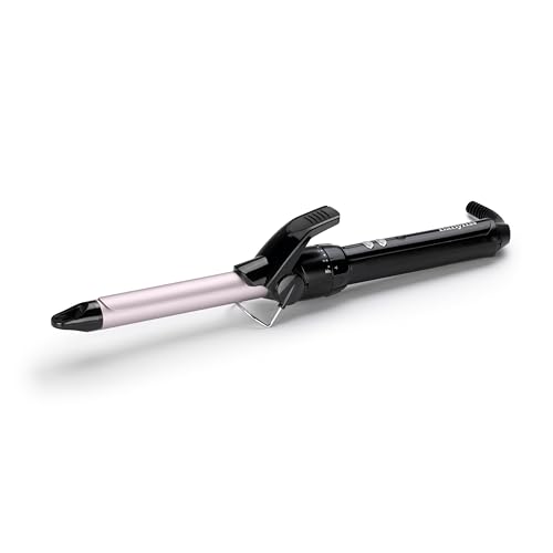 (-51%) BaByliss 19mm Lockenstab – Satin Touch Beschichtung, 10 Heizstufen, professionelles Styling-Tool für definierte Locken, Schwarz & Pink, C319E