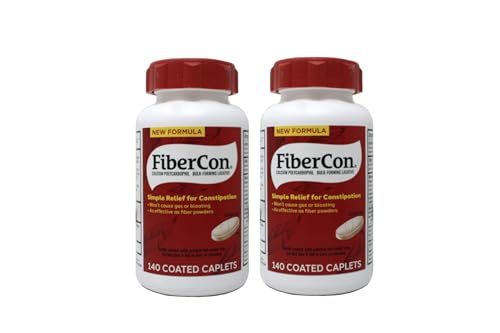 Fibercon Fiber 140 Caplets Each by Fibercon (Pack of 2)