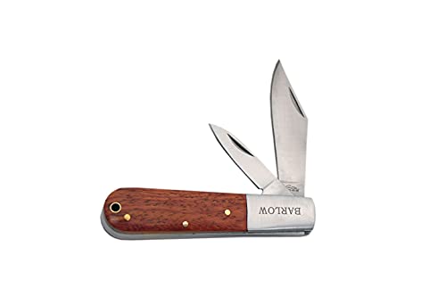 SZCO Barlow Folding Pocket Knife 3.5" – 2 Stainless Steel Blades with Wood Handle | Classic EDC Barlow Knife for Men & Women | Small Folding Knife for Everyday Carry