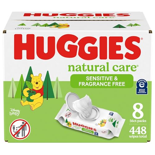 Huggies Natural Care Sensitive Baby Wipes 8 Flip-Top 448 Wipes
